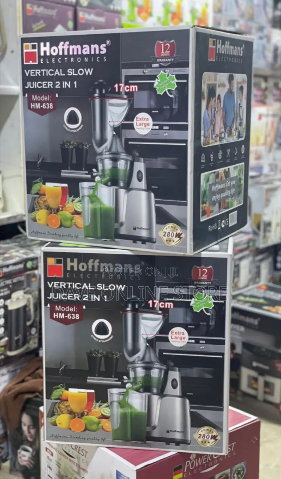 Hoffmans 2-in-1 Vertical Slow Juicer (Model HM-638)