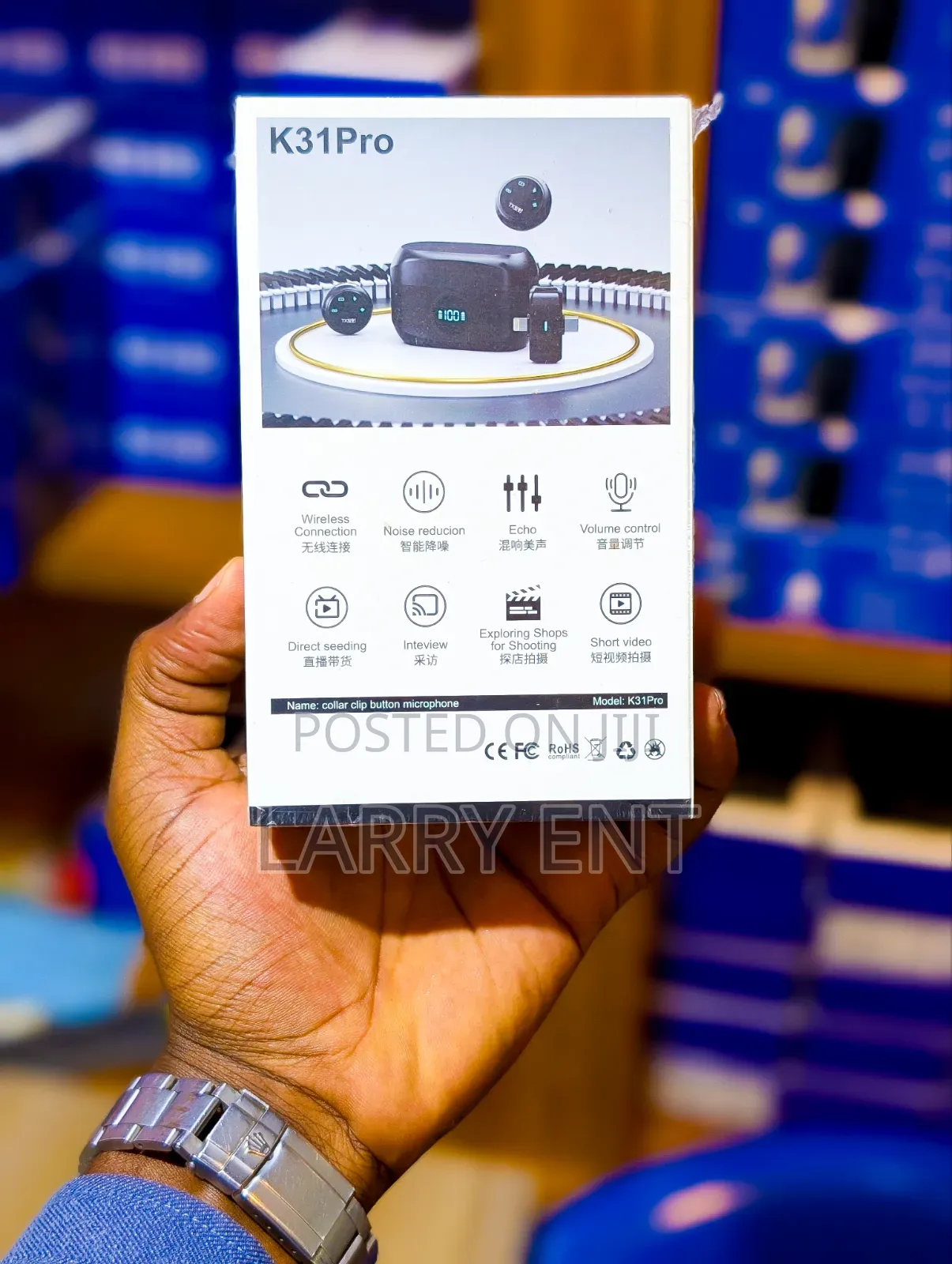 Pro Wireless Lavalier Mic ANC USB-C Lightning Live Stream