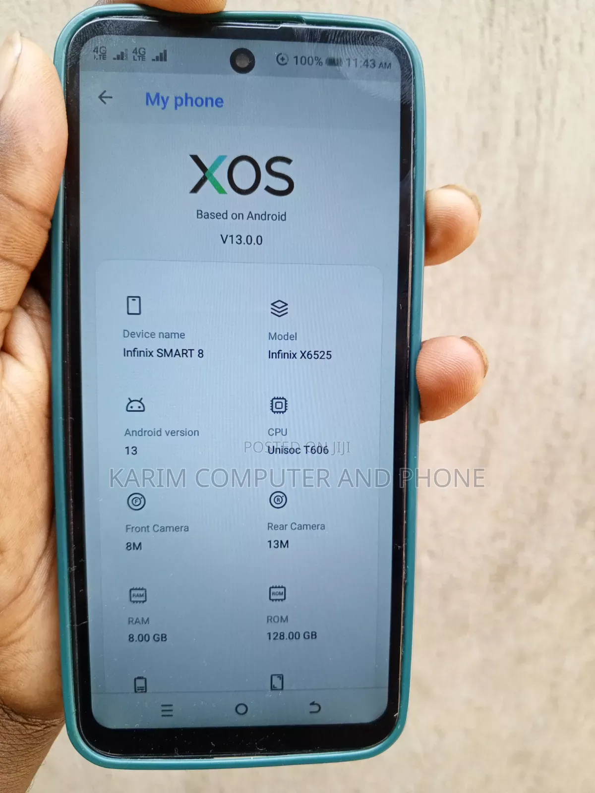Infinix Smart 8 128 GB Blue
