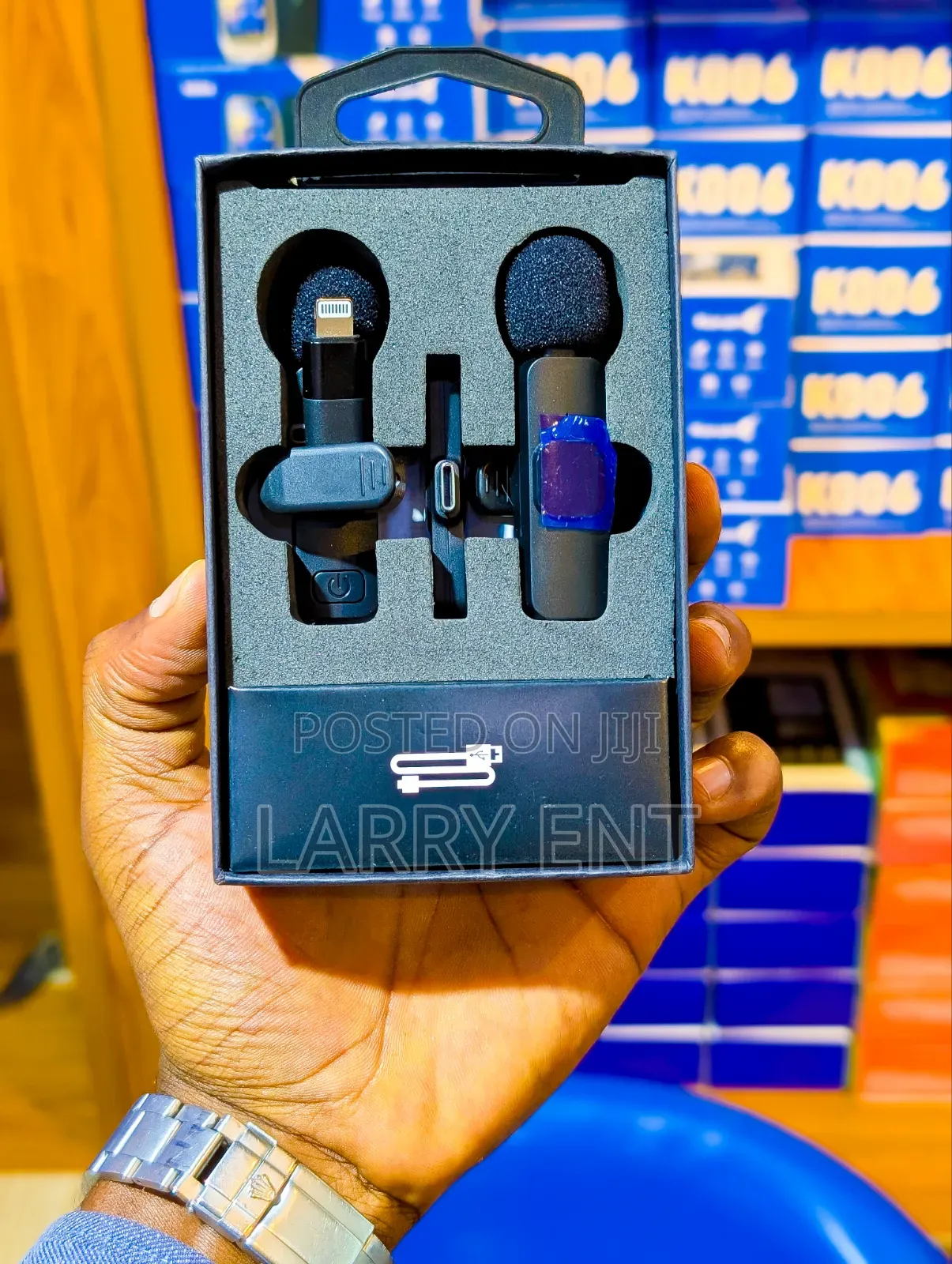 Wireless Lavalier Microphone 20M Range USB-C Lightning