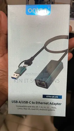OTN-UE106 USB-A/USB-C to Ethernet Adapter.