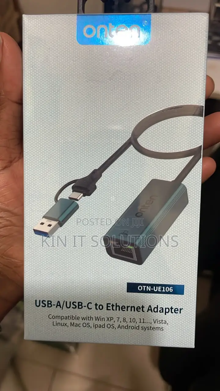 OTN-UE106 USB-A/USB-C to Ethernet Adapter.