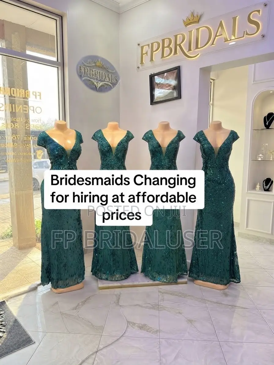 Bridesmaids Dresses Green for Hire