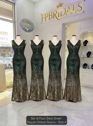 Bridesmaids Dresses Green for Hire