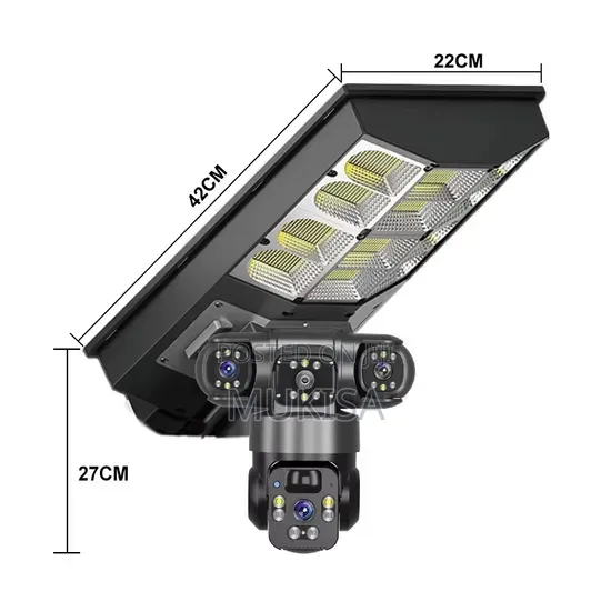 Street Solar Lights With a Triple Lence Advanced Solar Cameras