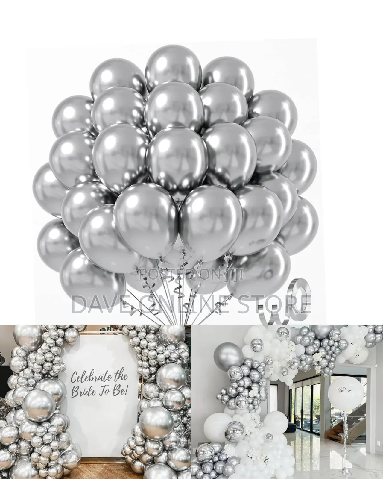 Metallic Silver Balloons