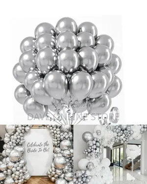 Metallic Silver Balloons
