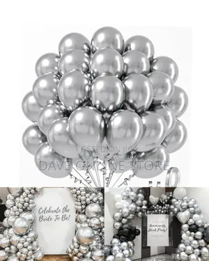 Metallic Silver Balloons