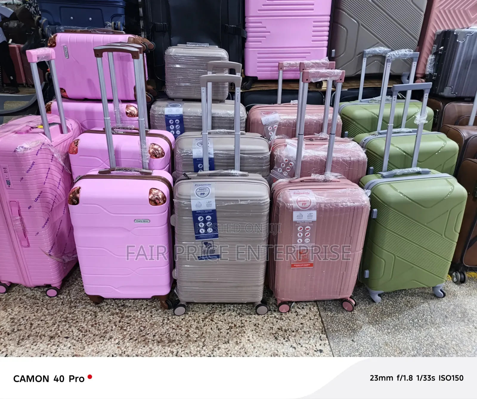 Original Pure Plastic Suitcases / Full Set