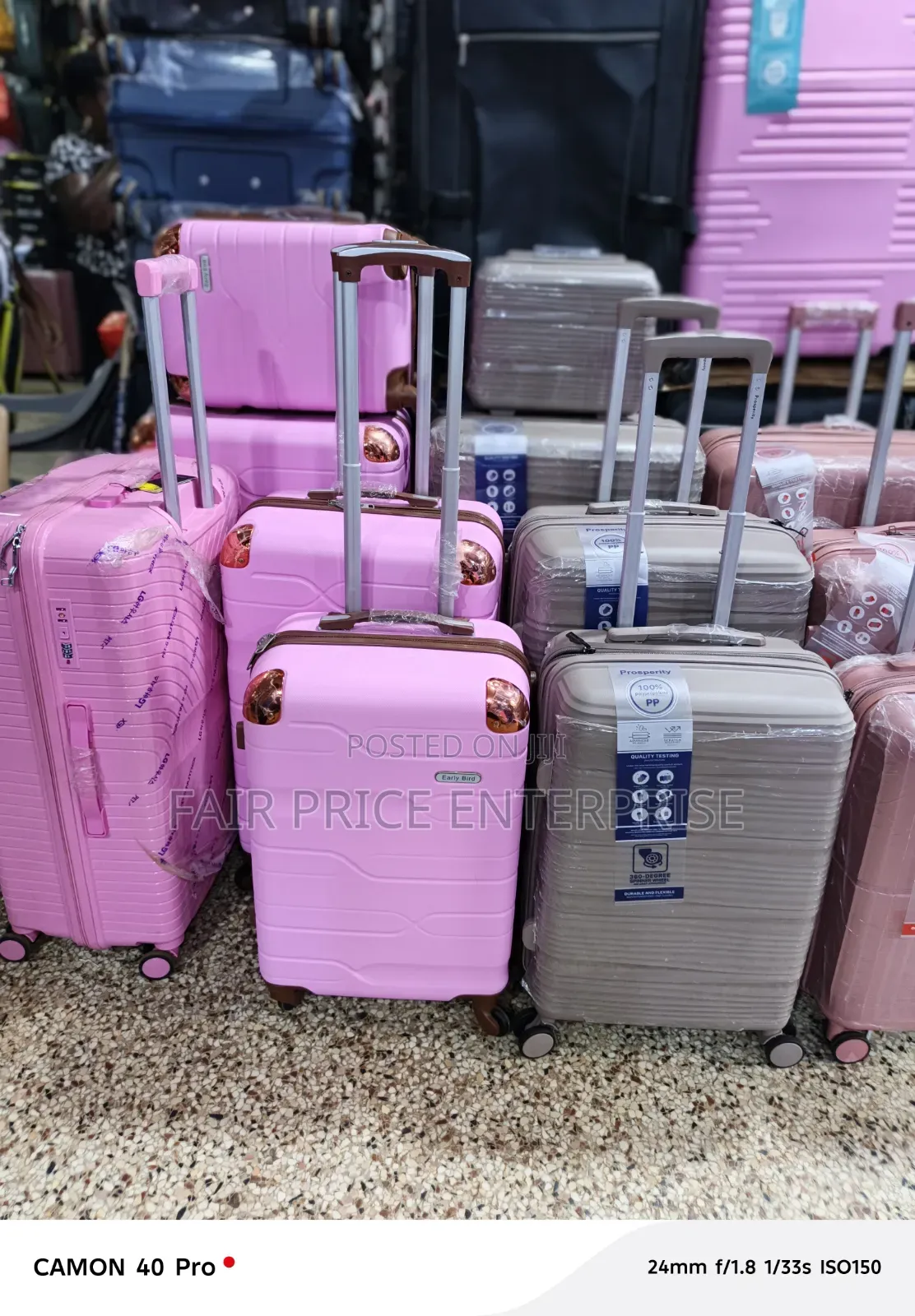 Original Pure Plastic Suitcases / Full Set