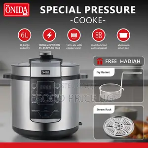 ONIDA Plus 6L Electric Pressure Cooker, a 1000W