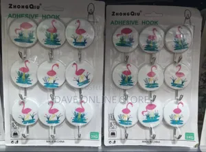 Pack of Nine Zhongqiu Adhesive Wall Hooks