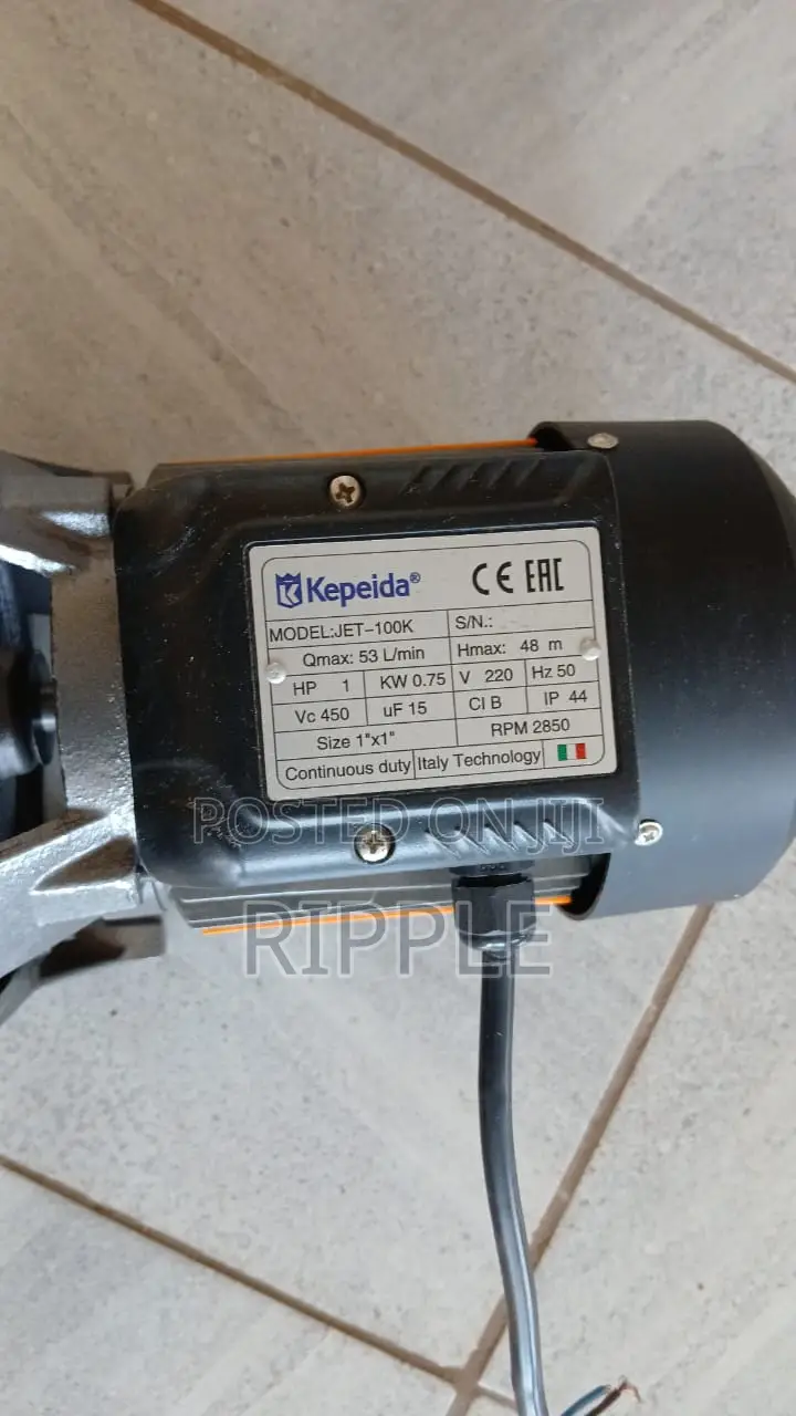 750W Home Water Booster Pump 53l/Min 48m Head 4.7 Bar