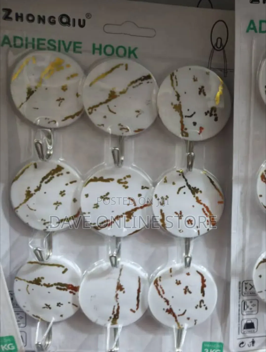 Packs of Zhongqiu Self-Adhesive Wall Hooks