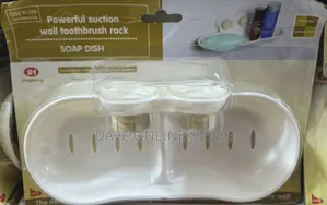 White Plastic Wall-Mounted Soap Dish
