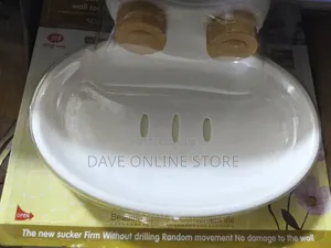 White Plastic Wall-Mounted Soap Dish