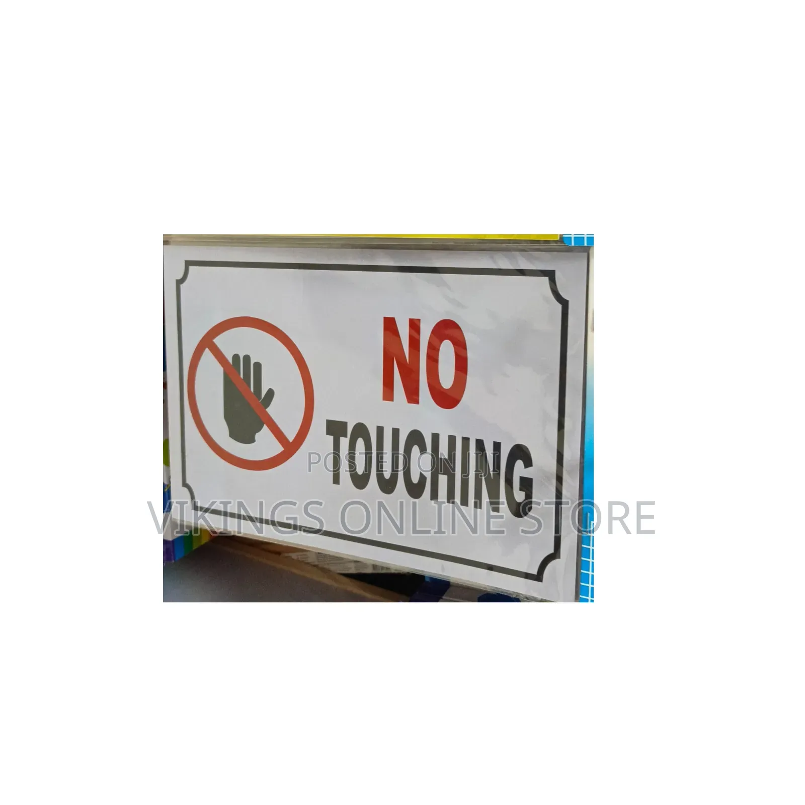 5 Pieces A4 Size No Touching Sticker - Don't Touch Sign - Do Not