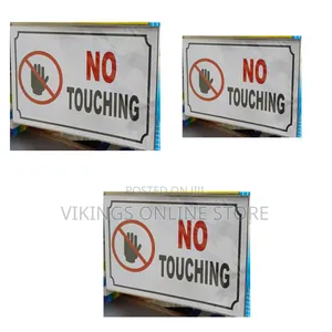 5 Pieces A4 Size No Touching Sticker - Don't Touch Sign - Do Not