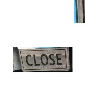 5 Pieces CLOSE Sign Self Adhesive Silver Easy Stick Card Sticker