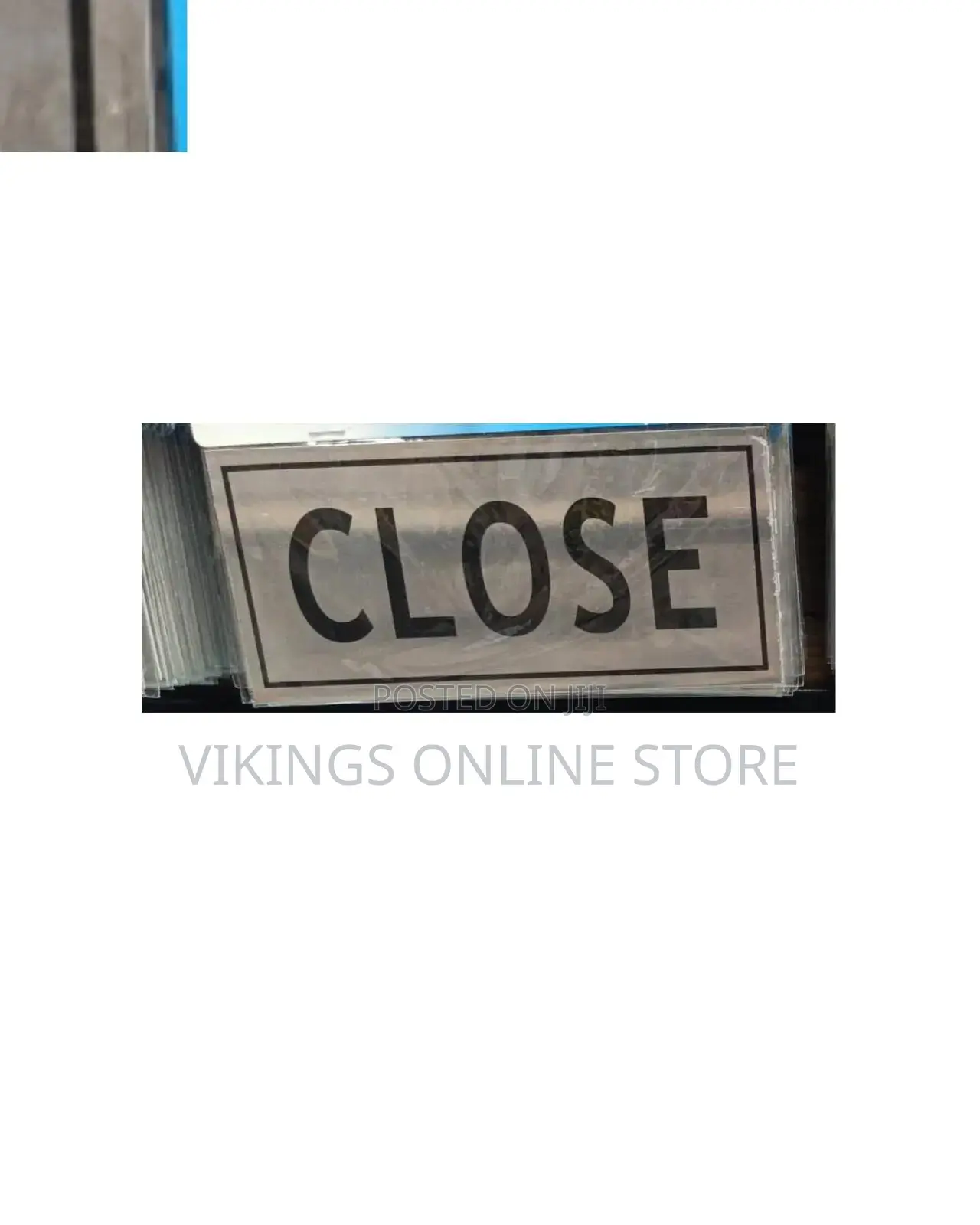 5 Pieces CLOSE Sign Self Adhesive Silver Easy Stick Card Sticker