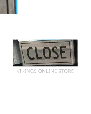 5 Pieces CLOSE Sign Self Adhesive Silver Easy Stick Card Sticker