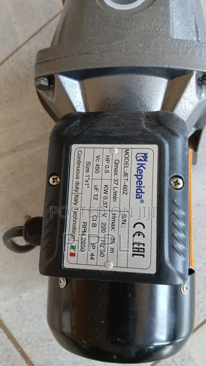 0.5HP Jet Water Pump 35m Head 37l/Min 220V AC | 1" Inlet Outlet