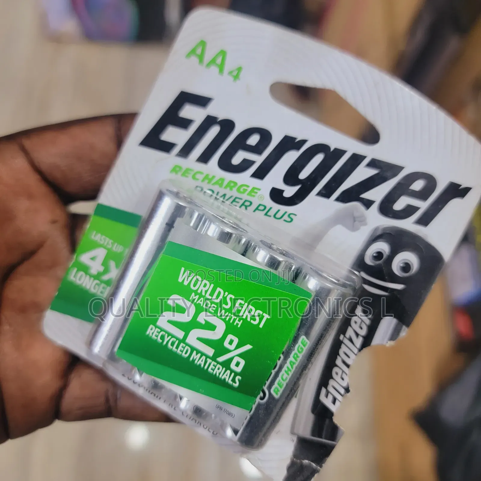 Original Energizer AA Rechargeable Power Plus 2 Pair Pack