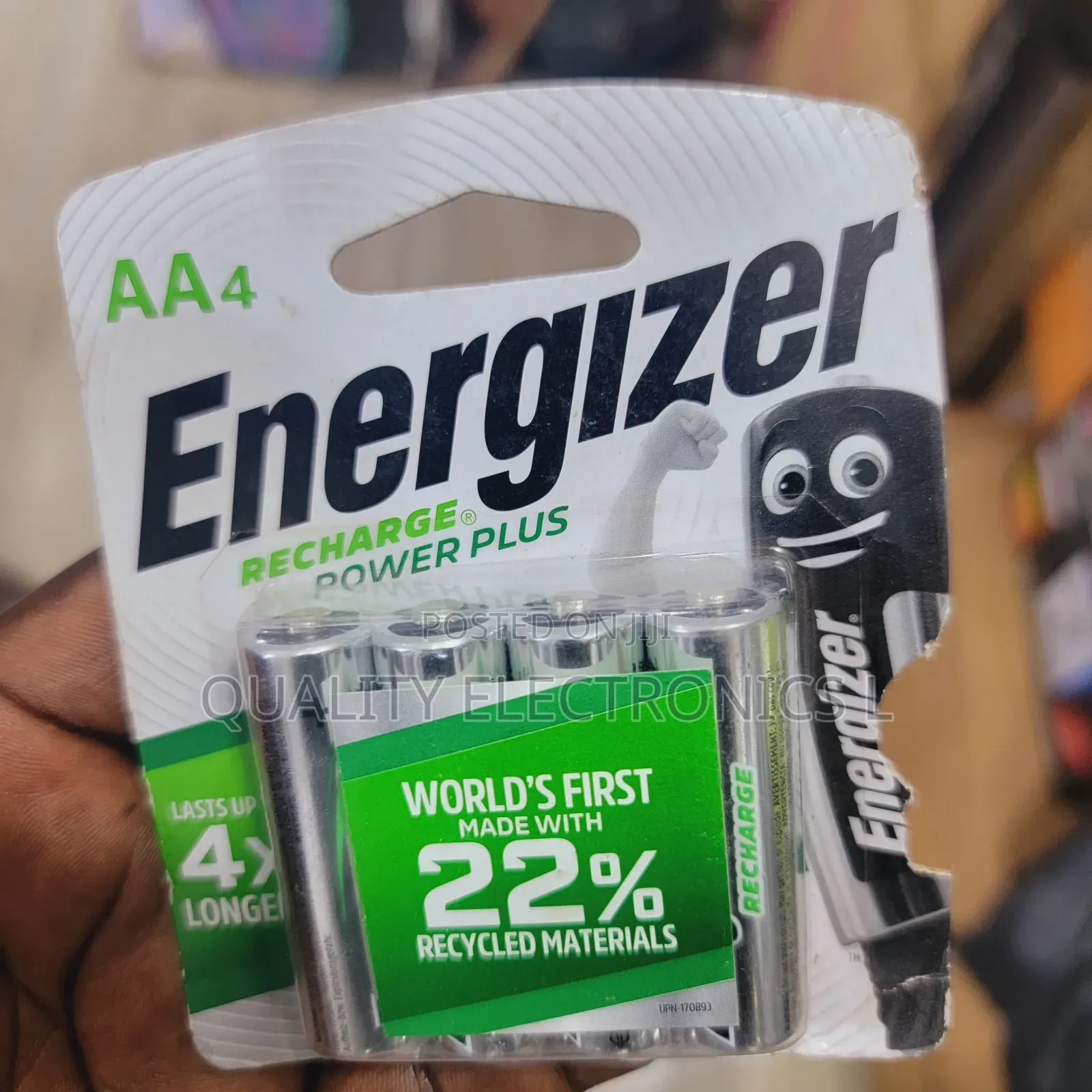 Original Energizer AA Rechargeable Power Plus 2 Pair Pack