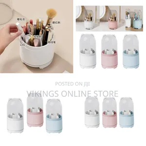 Makeup Brush Storage Box Grids Cute for Desk Organizer