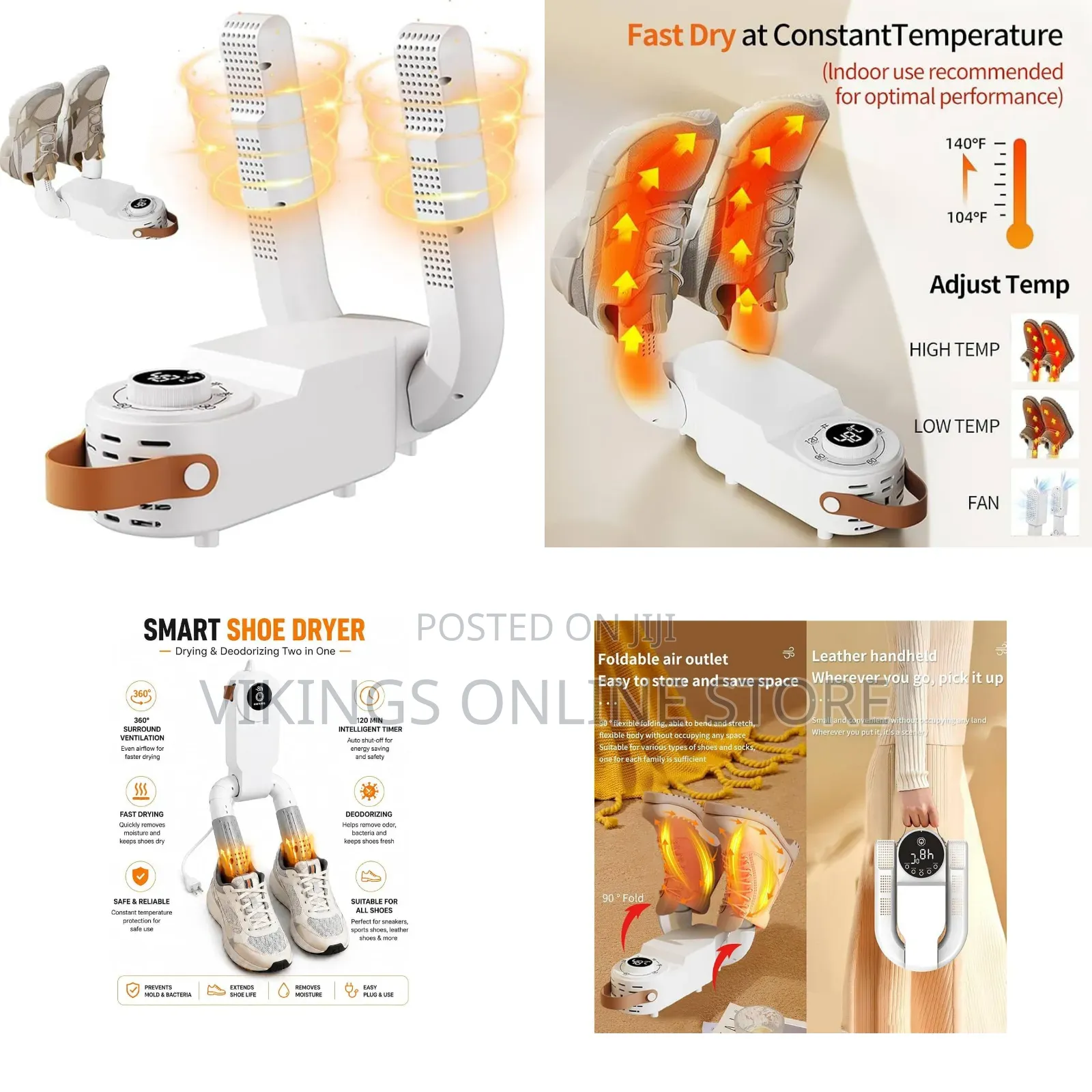 Electric Shoe Dryer, Boot Dryer Foldable Foot Warmer Trainer Warmer