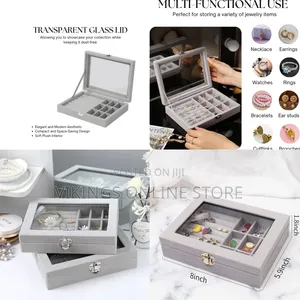 Jewelry Organizer With Glass Lid