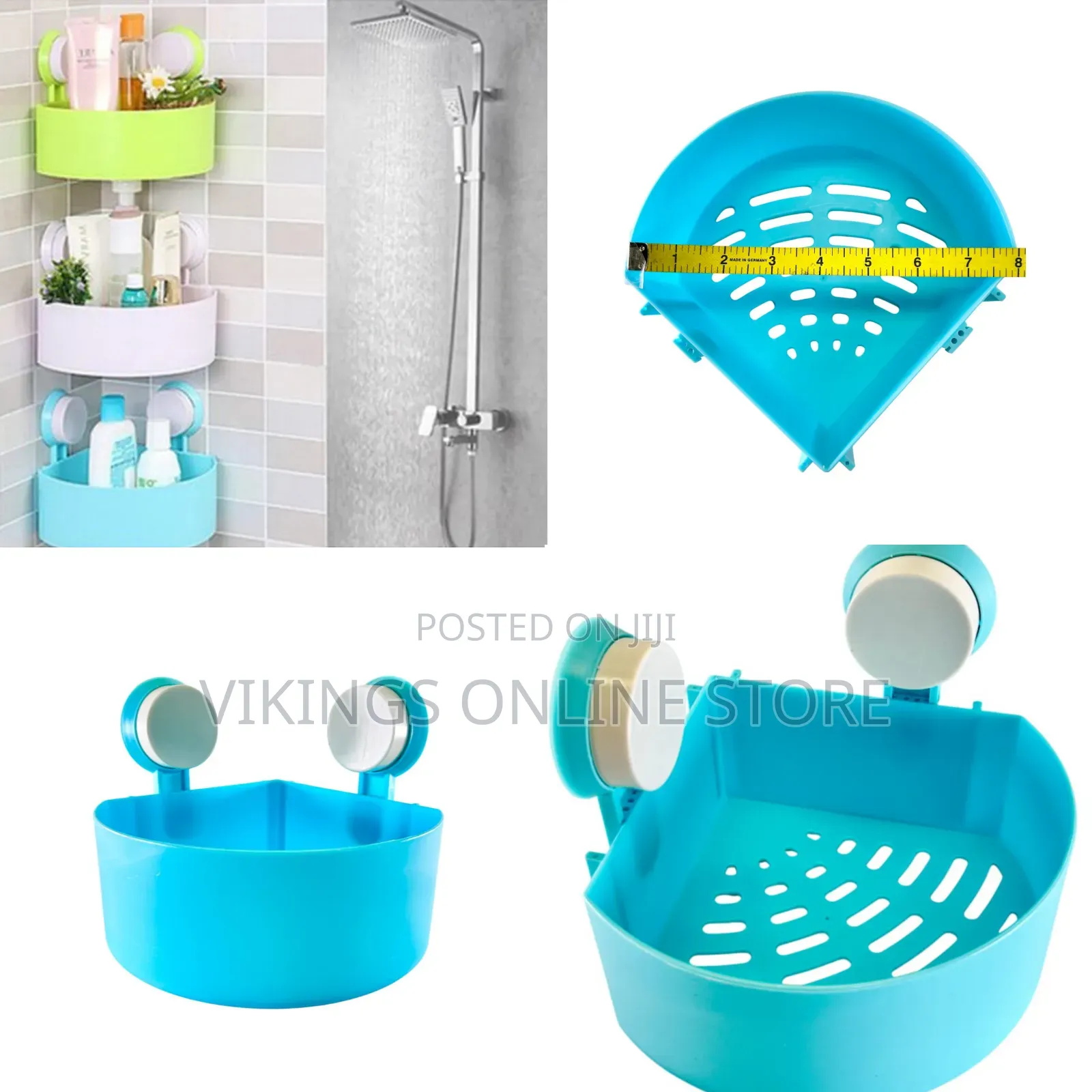 7 X 8 X 3 Inches Triangle Shelves Corner Shower Basket