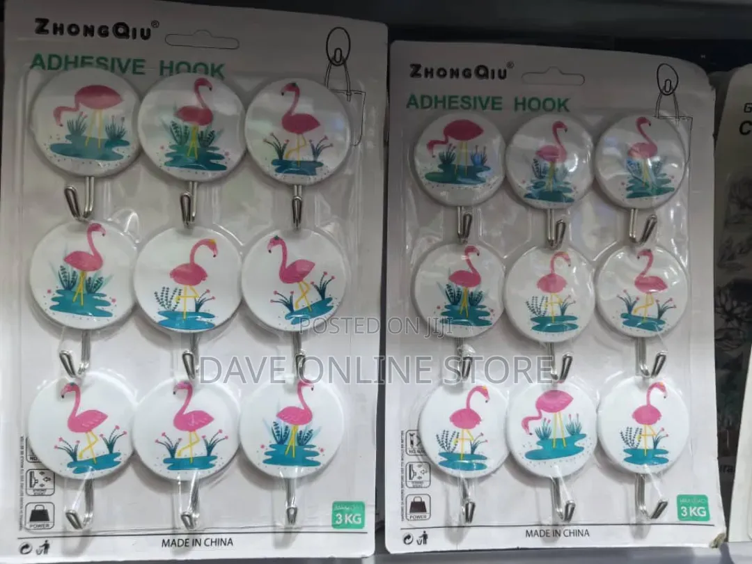 9-Piece Pack of Zhongqiu Adhesive Wall Hooks