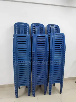 Blue High Top Back Stackable Plastic Chairs Plastic Chairs