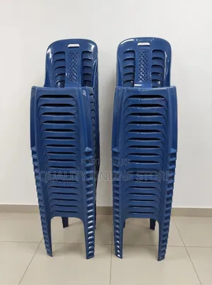 Blue High Top Back Stackable Plastic Chairs Plastic Chairs