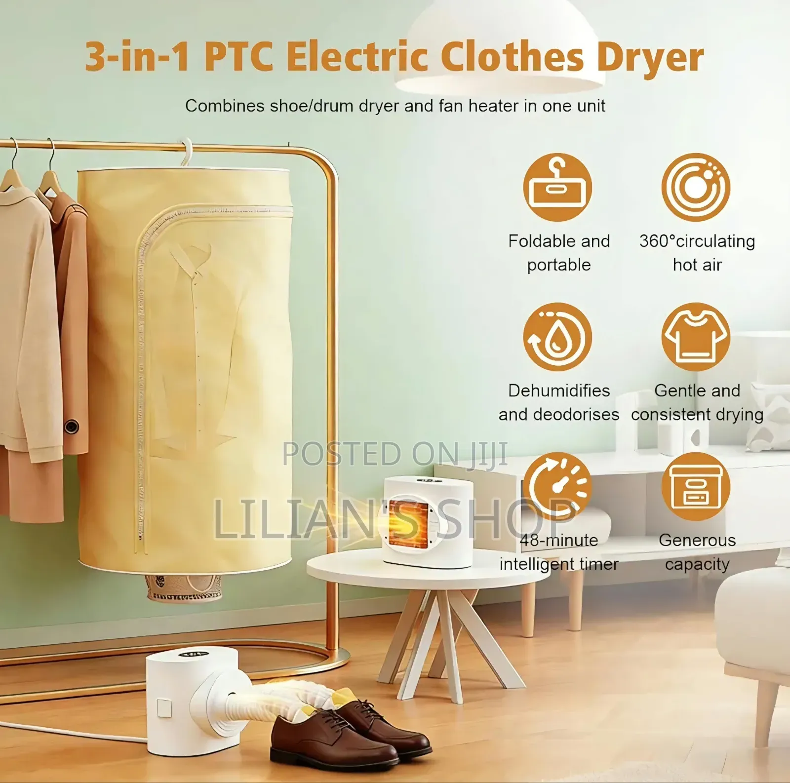 3-in-1 Portable Clothes Dryer