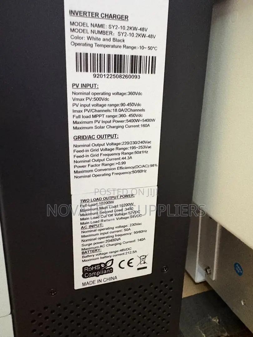 Gotosolar Sy2 10.2kw 48v Inverter Charger 160a