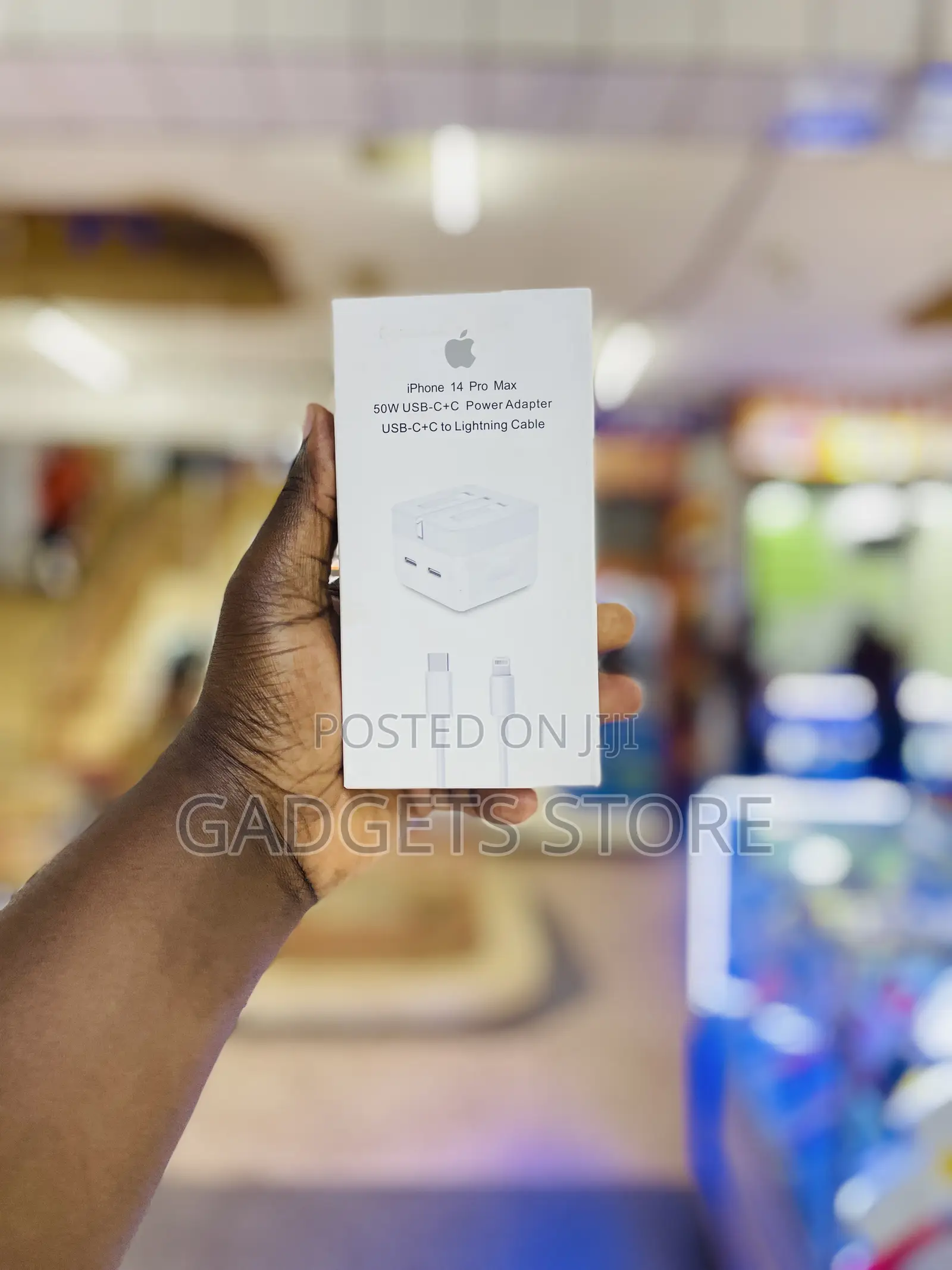 iPhone 50W Dual-Port USB-C Power Adapter USB-C to Lightning Cable.