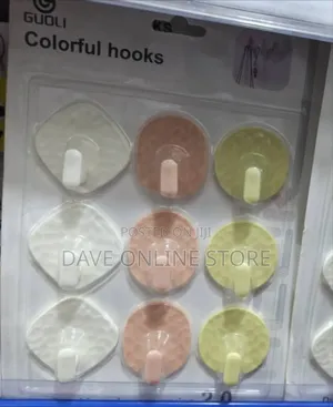 Self-Adhesive Plastic Wall Hooks.