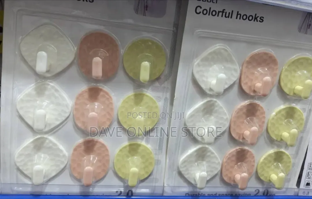 Self-Adhesive Plastic Wall Hooks.