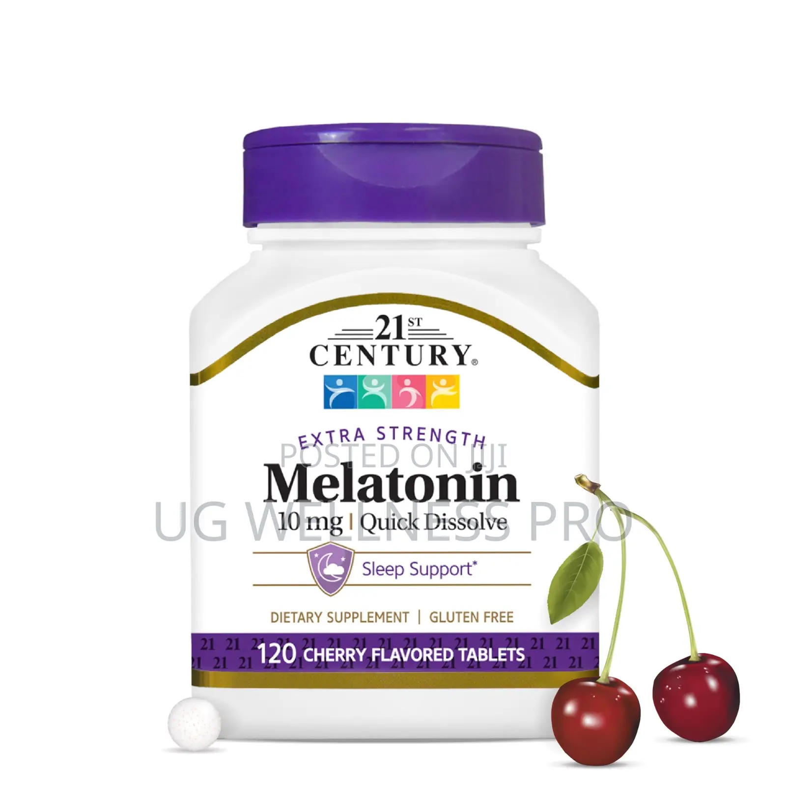 21st Century Quick Dissolve, Cherry Melatonin, 10 Mg, 120 Tabls