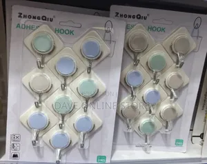 ZhongQiu Heavy Duty Self-Adhesive Wall Hooks.