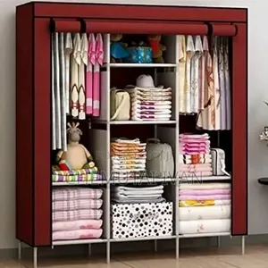 3-Colum Cloth Frame Wardrobe