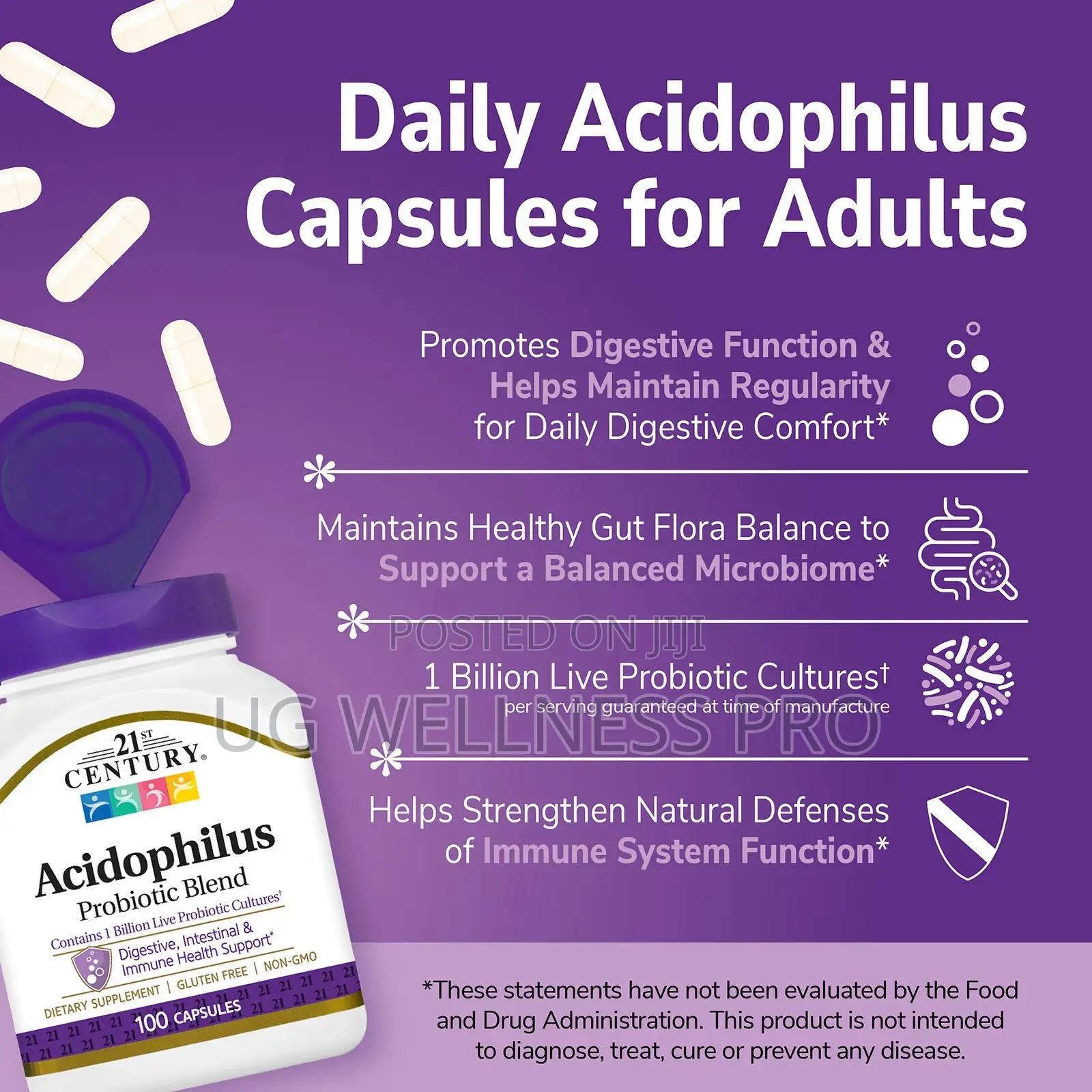 21st Century Acidophilus Probiotic Blend Digestive Gut Health 100s