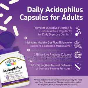 21st Century Acidophilus Probiotic Blend Digestive Gut Health 100s