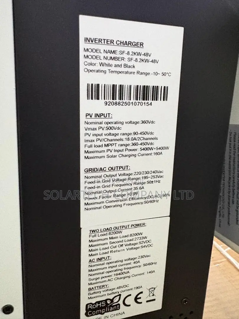 Gotosolar 8.2kw 48v Solar Inverter – 10,800w Pv Capacity Dual MPPT