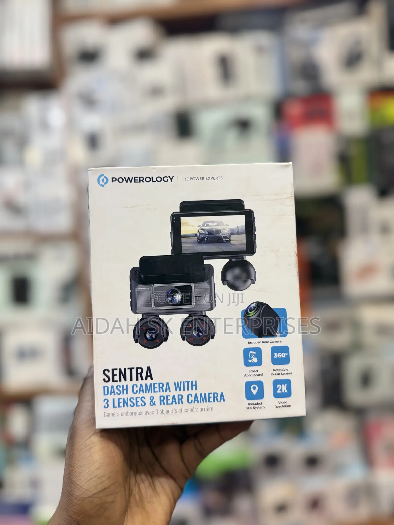 Powerology Sentra Dash Camera With 3 Lenses and Rear Camera