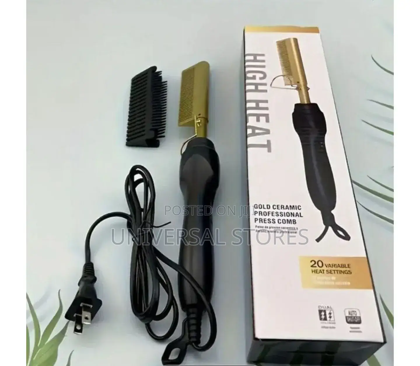 Electric Hot Comb Hair Straightener.