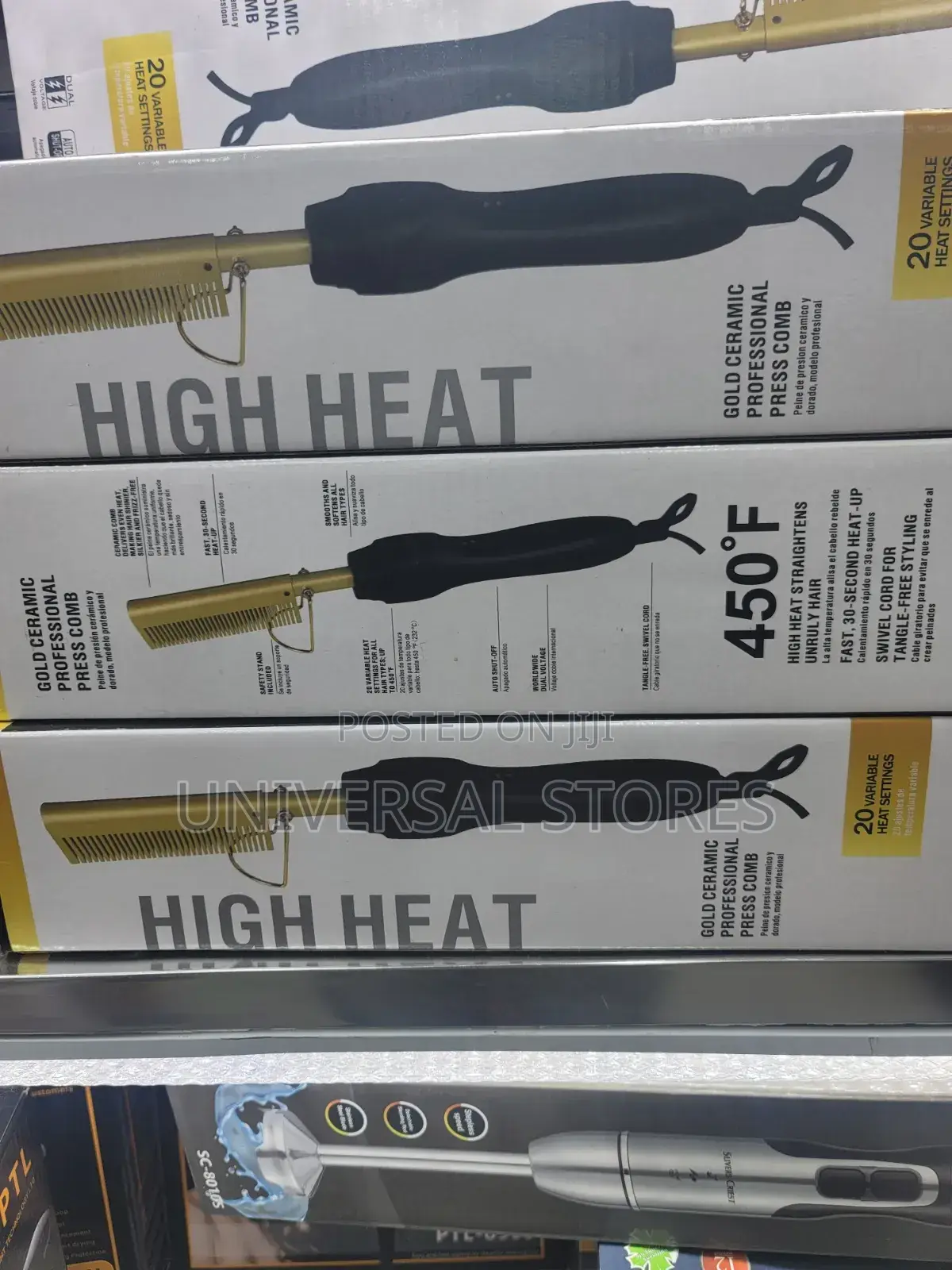 Electric Hot Comb Hair Straightener.