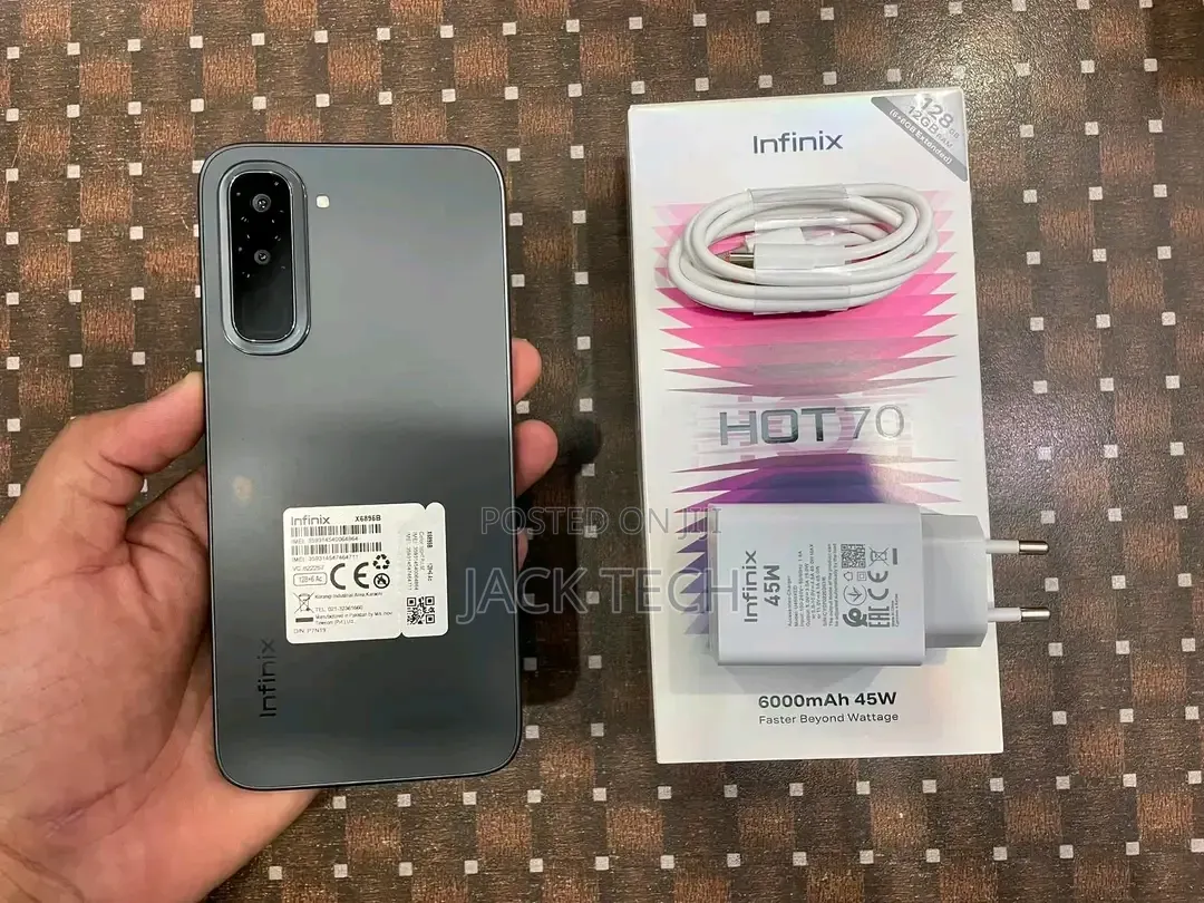 New Infinix Hot 70 128 GB Black